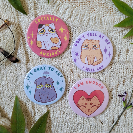 Badges XL "Anxious cats"