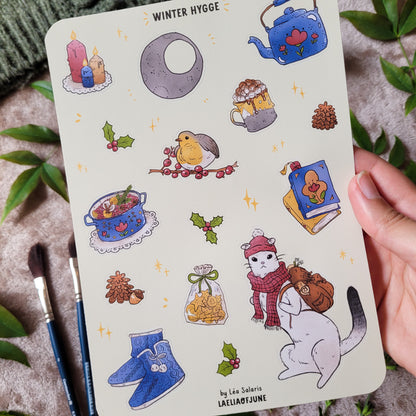 Planche de stickers "Winter hygge"