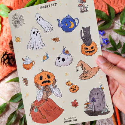 Planche de stickers "Spooky cozy"