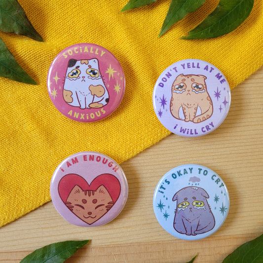 Badges "Anxious cats"