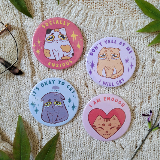 Badges XL "Anxious cats"