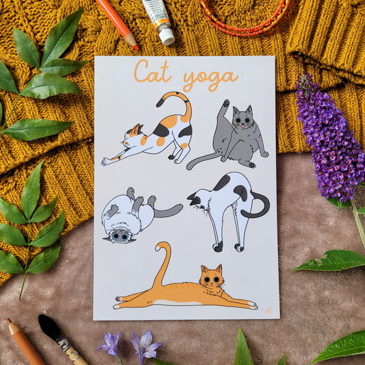 Illustration "Cat Yoga"